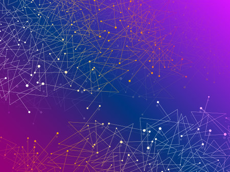 Abstract geometric background with connecting dots and lines. Modern technology concept. Polygonal...