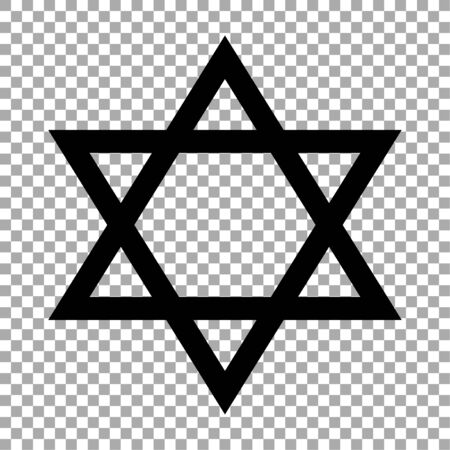 Star of David icon isolated on transparent background. Religious symbol. Vector illustrationのイラスト素材