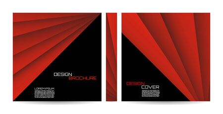 Brochure template with striped overlapping diagonal lines. Magazine, poster, book, presentation, advertising. Cover design your textのイラスト素材