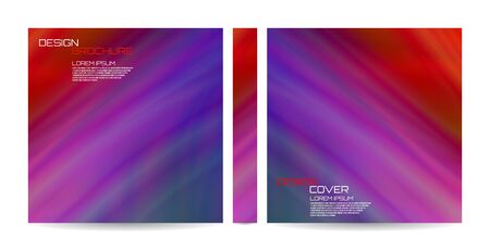 Brochure template with futuristic wavy shapes. Magazine, poster, book, presentation, advertising. Abstract vector background. Template with futuristic design. Cover design your textのイラスト素材