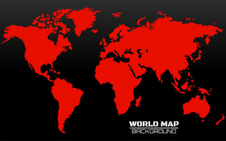 World map vector illustration. Colorful Earth map on isolated background. Globalizationのイラスト素材