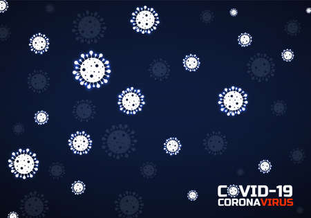 virus background with glowing bacteria. Science and medicine concept. Abstract vector illustrationのイラスト素材