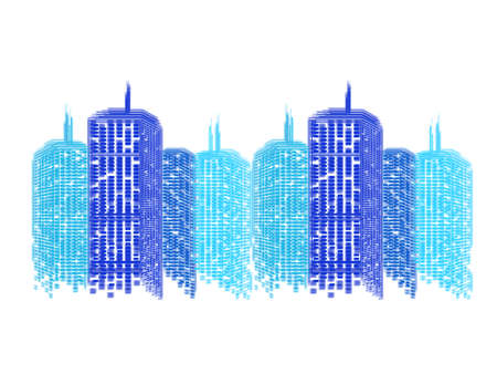 Silhouette cityscape. City Skyscrapers. Abstract futuristic city. Vector illustrationのイラスト素材