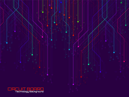 High-tech background with circuit board, technology design. Vector illustrationのイラスト素材
