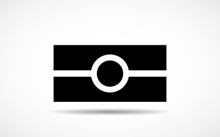 Biometric sign in passport isolated on white background. Vector illustrationのイラスト素材