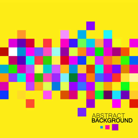 Abstract geometric background of squares. Colorful mosaic designのイラスト素材