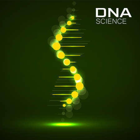 Neon  Dna. Vector template for science and medicineのイラスト素材
