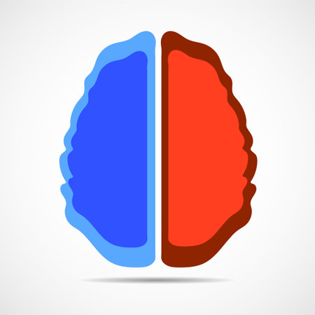 Abstract colorful human brain. Creative logo. Vector illustrationのイラスト素材