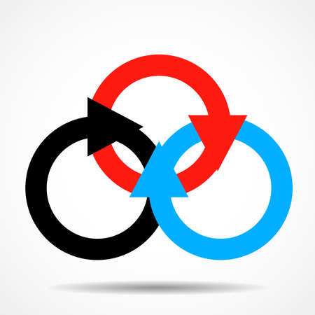 Vector infographic design template with circlesのイラスト素材