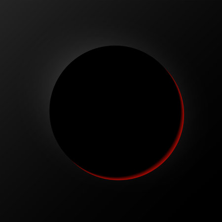 Abstract 3D circle isolated on black background