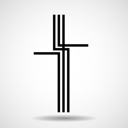 creative cross. Christian symbol. vector illustration. Eps 10のイラスト素材