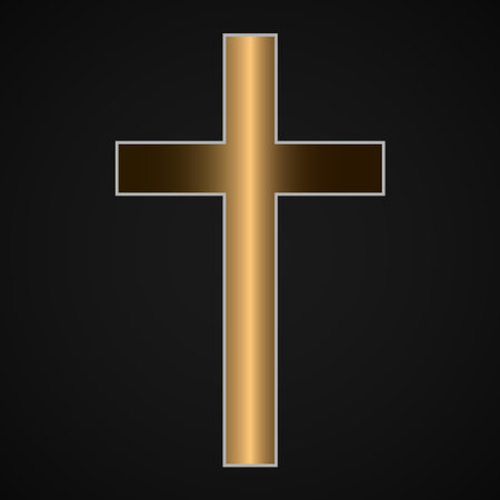 Religion cross icon. Christian symbol. Vector illustration, eps10のイラスト素材