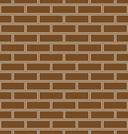 Brown brick wall seamless background. brick pattern. vector illustrationのイラスト素材
