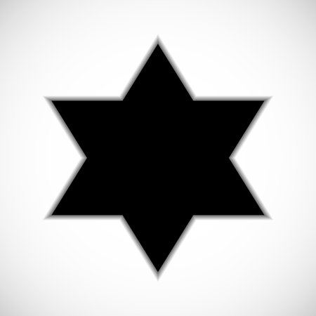 Star of David icon isolated on white background. religious symbol. vector illustrationのイラスト素材