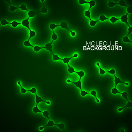 Abstract neon molecule structure of DNA, glowing backgroundのイラスト素材