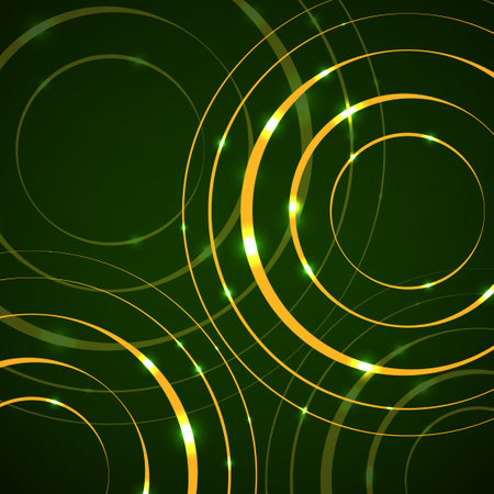 Abstract background of glowing circles. Technology digital background. vector illustrationのイラスト素材