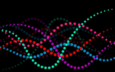 Abstract background of colorful smooth dotted lines, halftone waveのイラスト素材