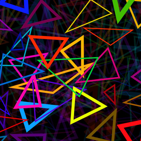 Abstract background with colorful triangles. Modern style. Vector illustration