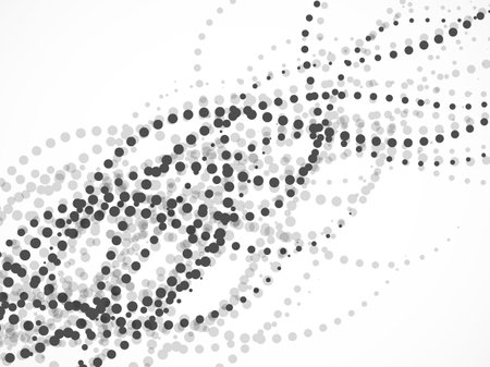 Abstract background of smooth dotted lines, halftone wave. Vector illustrationのイラスト素材