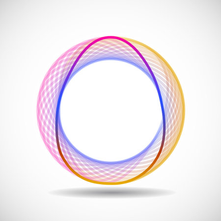 Easter egg in colorful gradient. Flat designのイラスト素材