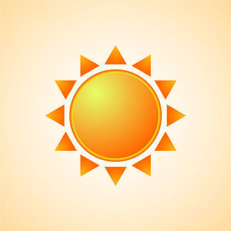 Sun vector icon. Sunlight symbol. Abstract symbol sunのイラスト素材