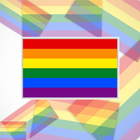 Flag with LGBT or rainbow pride colorsのイラスト素材