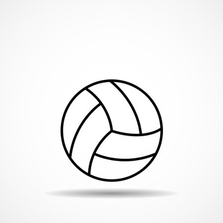 Volleyball ball isolated on white background. Vector illustrationのイラスト素材