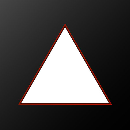 Abstract 3D triangle isolated on white background