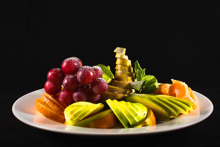 fruit plateの写真素材