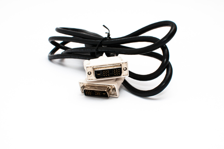 DVI cable on the white