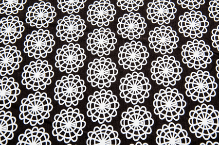 Abstract shot of black and white pattern on the tissue