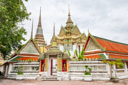 Ancient buddha temples complex in the historical part of Bangkokの写真素材