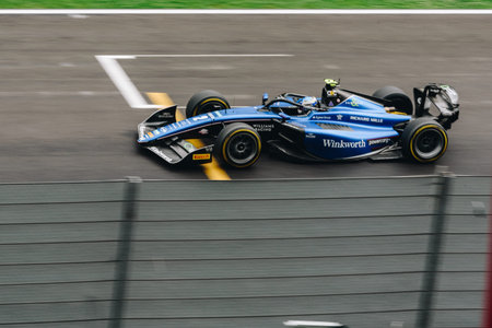 Spa Francoshamps, Belgium - Jul 26, 2024 - Formula 2 passing by the pit lane