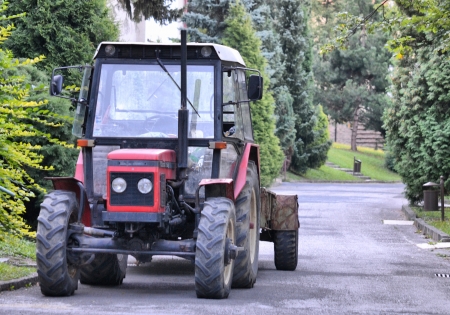 tractor with trailer  の写真素材