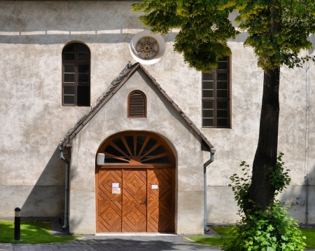 side entrance to the church  の写真素材