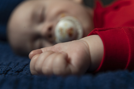Baby boy sleepingの写真素材