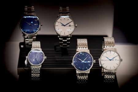 Luxury watches in a store の写真素材