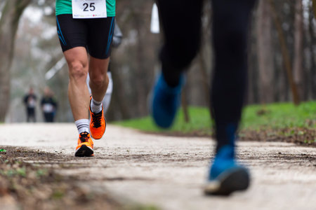 Fitness, sport, friendship, race and healthy lifestyle concept - group of friends or sportsmen...