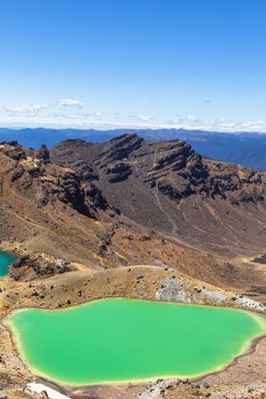 Emerald lake. Tongariro alpine crossing. North island, New Zealandの写真素材