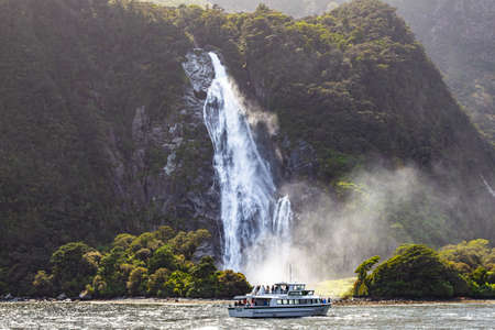 Fiordland National Park. Streams from the mountains. New Zealandのeditorial素材