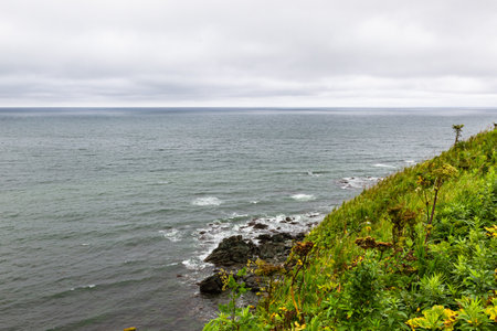 Cape Acute. South Sakhalin, Russiaの写真素材
