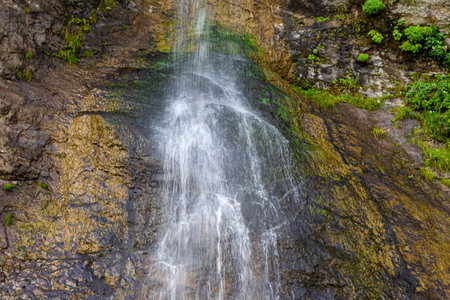 A small waterfall in the south of the island. South Sakhalin, Russiaの写真素材