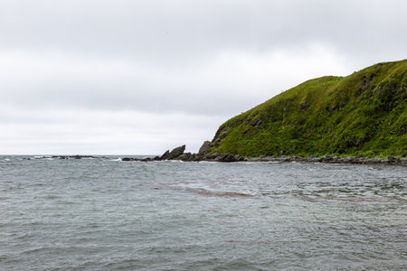 Cape Acute. South Sakhalin, Russiaの写真素材