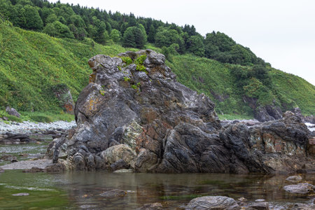 Cape Acute. South Sakhalin, Russiaの写真素材