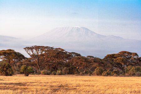 Hills and plains of Amboseli. Landscapes of Eastest Africa. Kenyaの写真素材