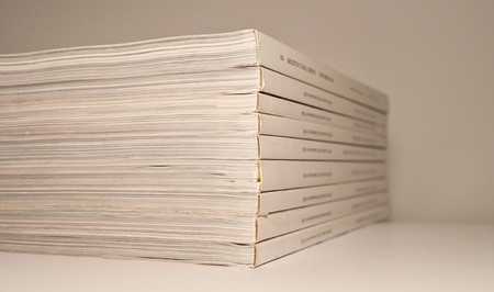 stack of magazinesの写真素材