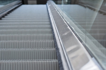 close up of escalator steps