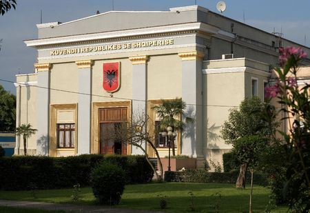 Albanian parliament, Tiranaの写真素材