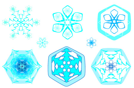 Snowflakes setのイラスト素材