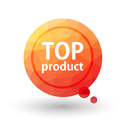 TOP PRODUCT triangular vector bookmark label. isolated from background. layered. のイラスト素材